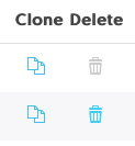 Clone Delete Icons